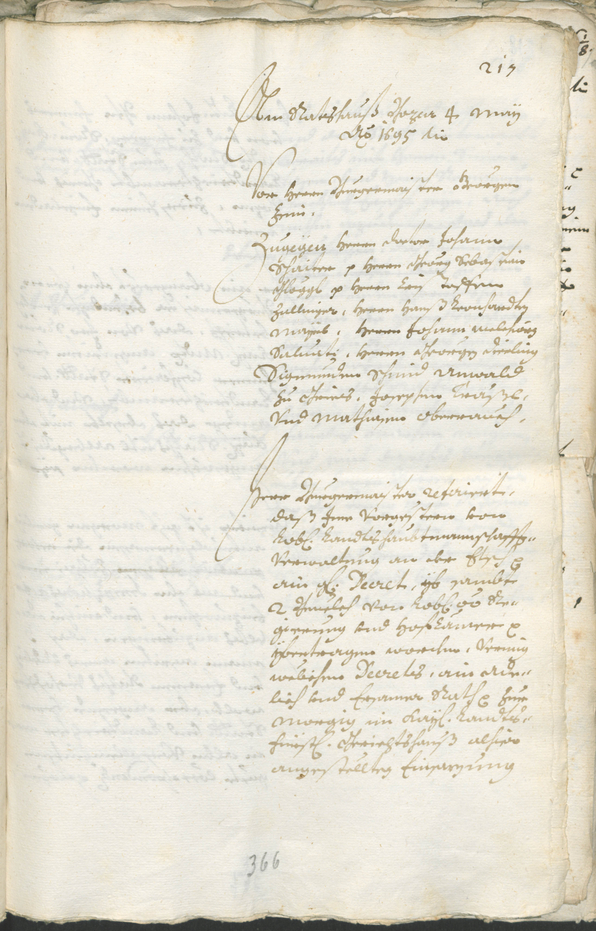 Civic Archives of Bozen-Bolzano - BOhisto Ratsprotokoll 1693/96 