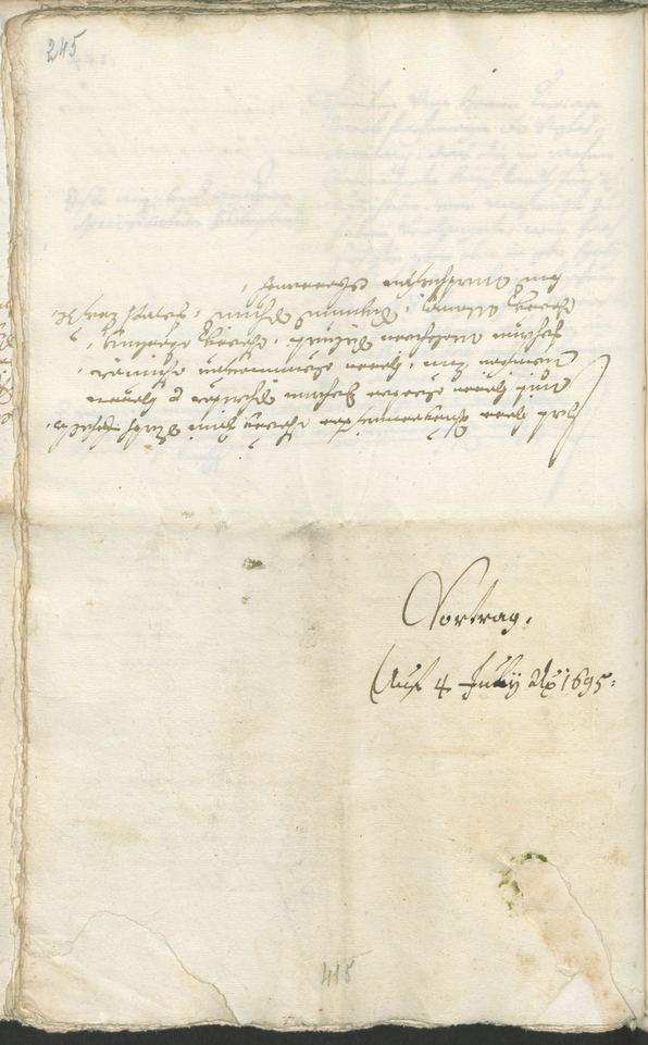 Stadtarchiv Bozen - BOhisto Ratsprotokoll 1693/96 