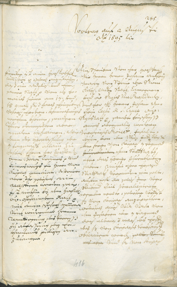 Civic Archives of Bozen-Bolzano - BOhisto Ratsprotokoll 1693/96 