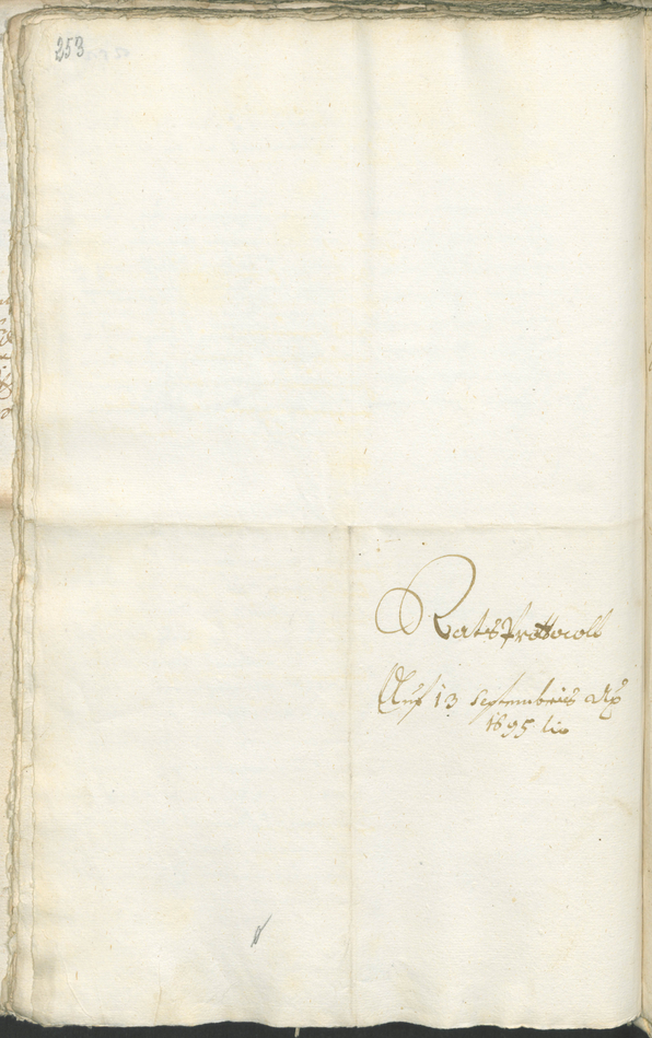 Civic Archives of Bozen-Bolzano - BOhisto Ratsprotokoll 1693/96 