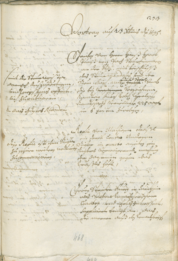 Civic Archives of Bozen-Bolzano - BOhisto Ratsprotokoll 1693/96 