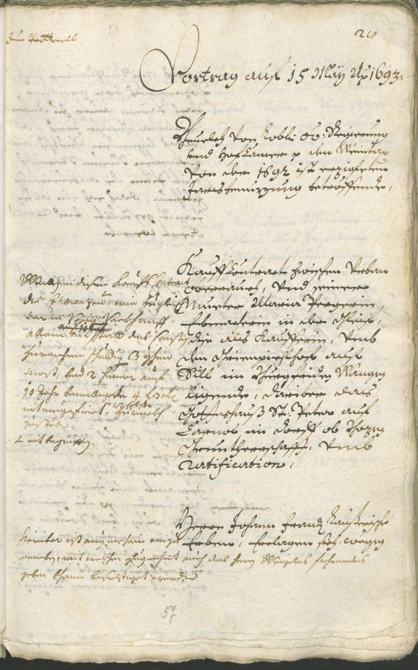 Civic Archives of Bozen-Bolzano - BOhisto Ratsprotokoll 1693/96 