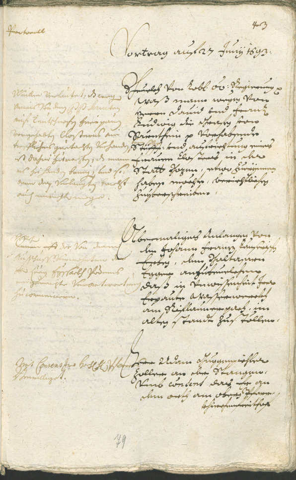 Civic Archives of Bozen-Bolzano - BOhisto Ratsprotokoll 1693/96 