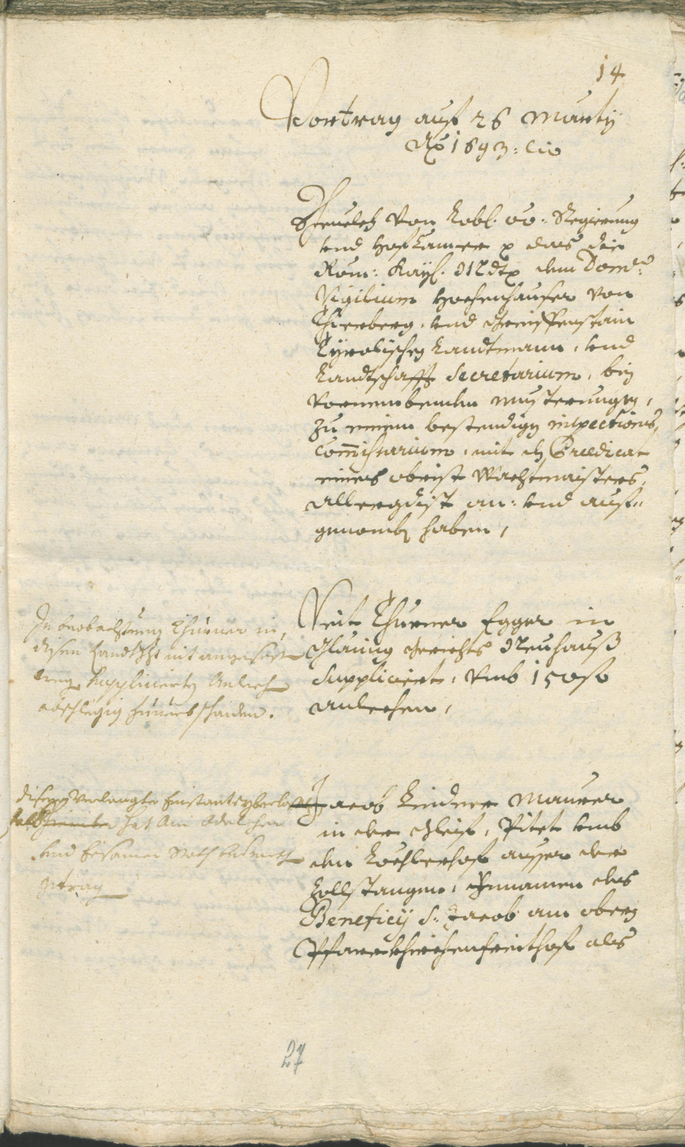 Civic Archives of Bozen-Bolzano - BOhisto Ratsprotokoll 1693/96 