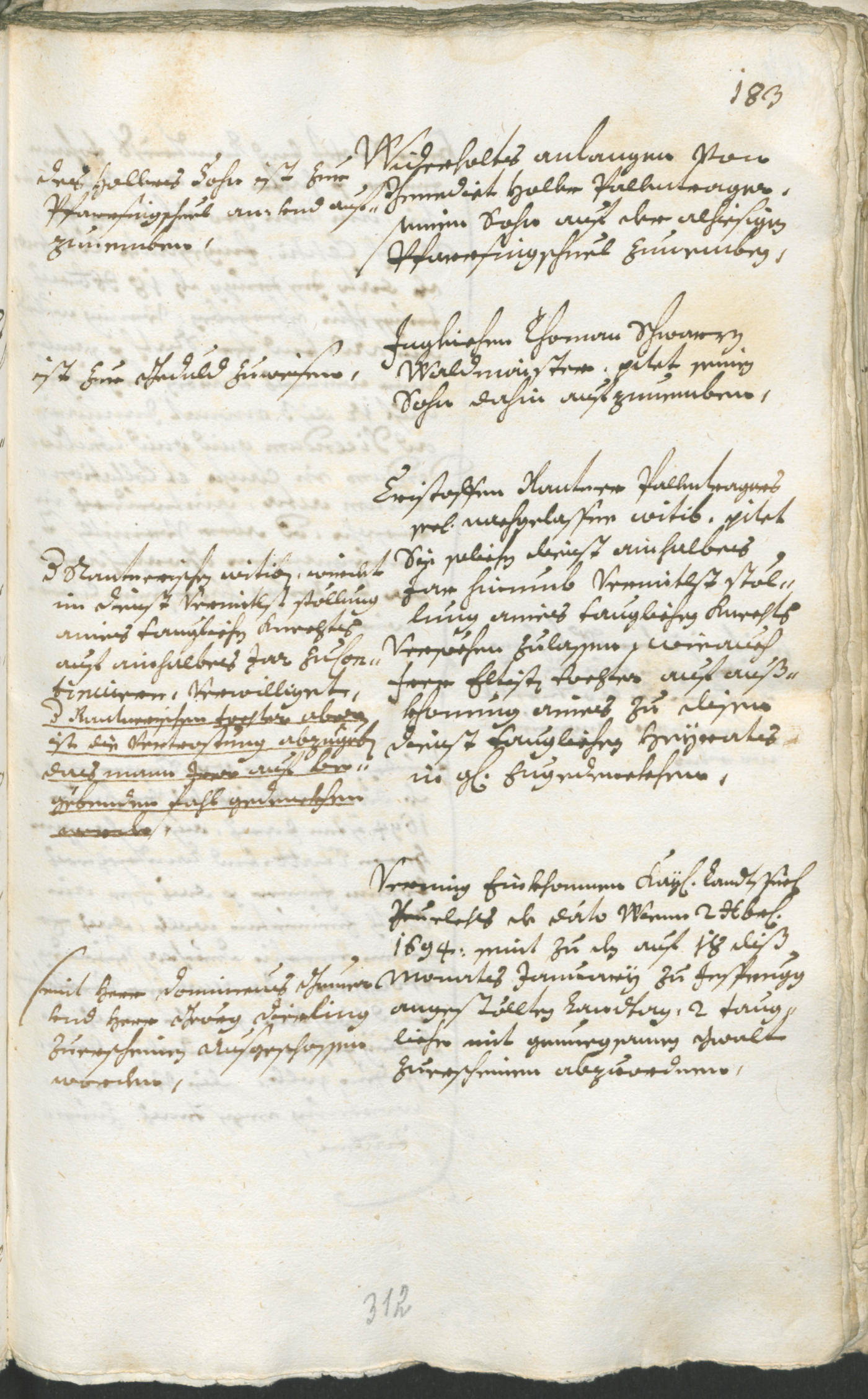 Civic Archives of Bozen-Bolzano - BOhisto Ratsprotokoll 1693/96 