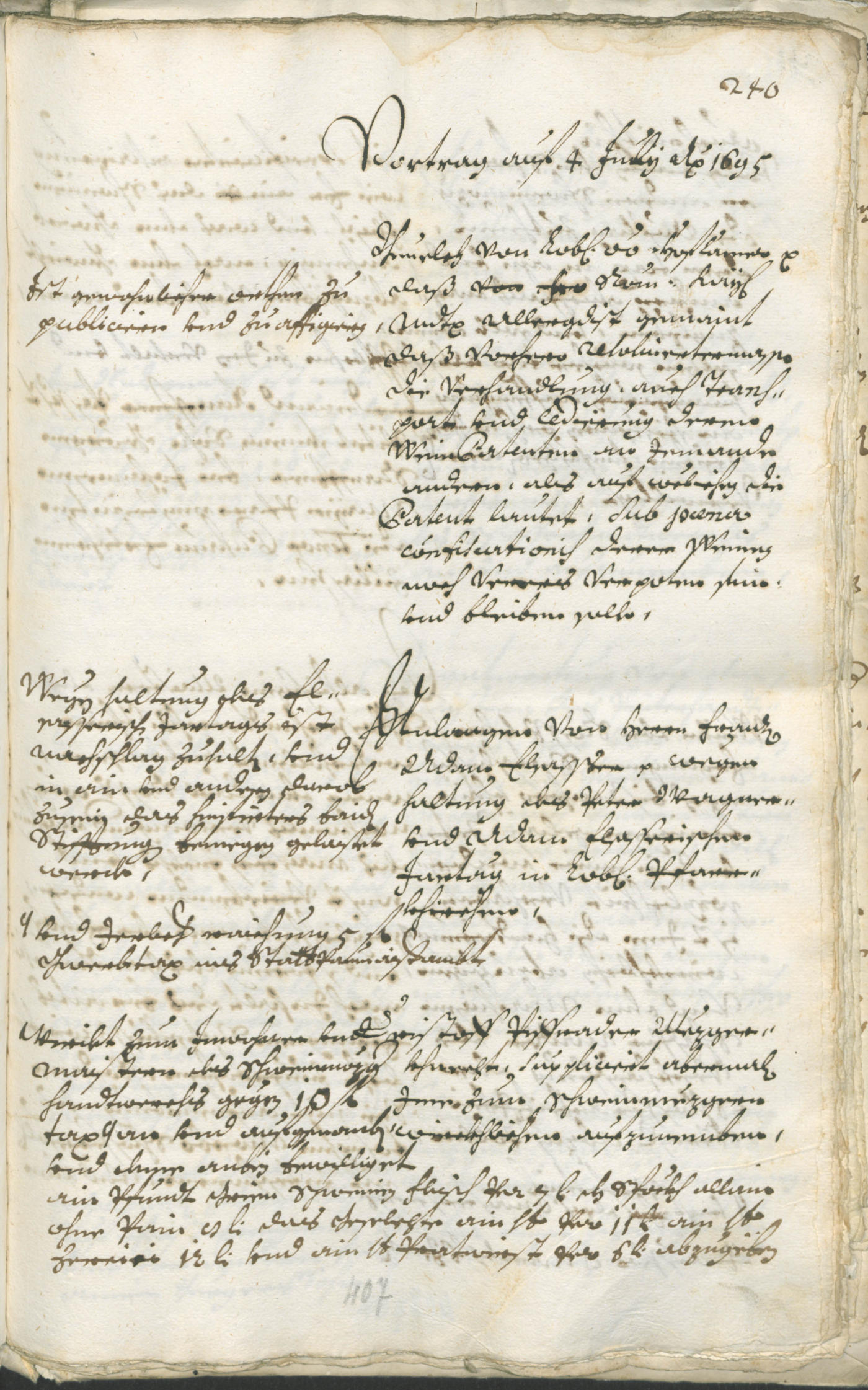 Stadtarchiv Bozen - BOhisto Ratsprotokoll 1693/96 