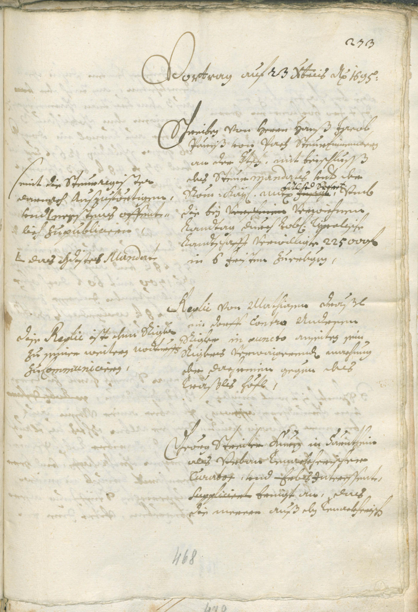 Civic Archives of Bozen-Bolzano - BOhisto Ratsprotokoll 1693/96 
