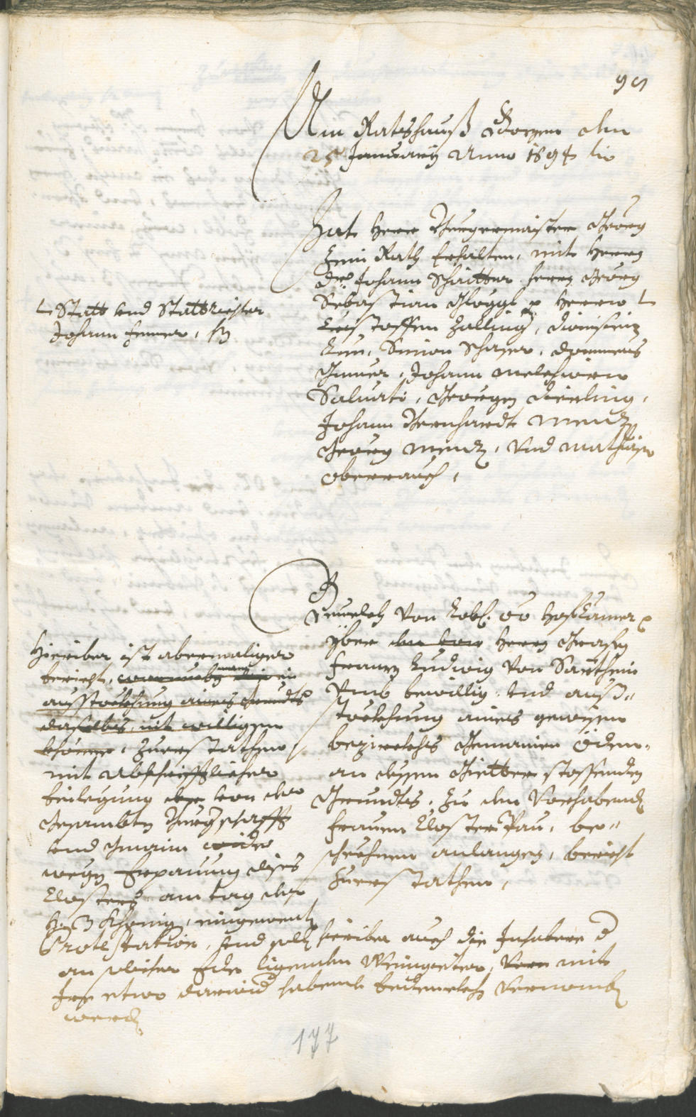 Stadtarchiv Bozen - BOhisto Ratsprotokoll 1693/96 