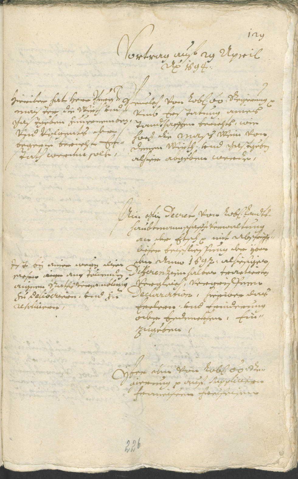 Civic Archives of Bozen-Bolzano - BOhisto Ratsprotokoll 1693/96 