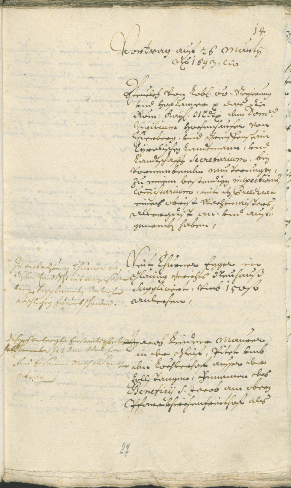 Civic Archives of Bozen-Bolzano - BOhisto Ratsprotokoll 1693/96 