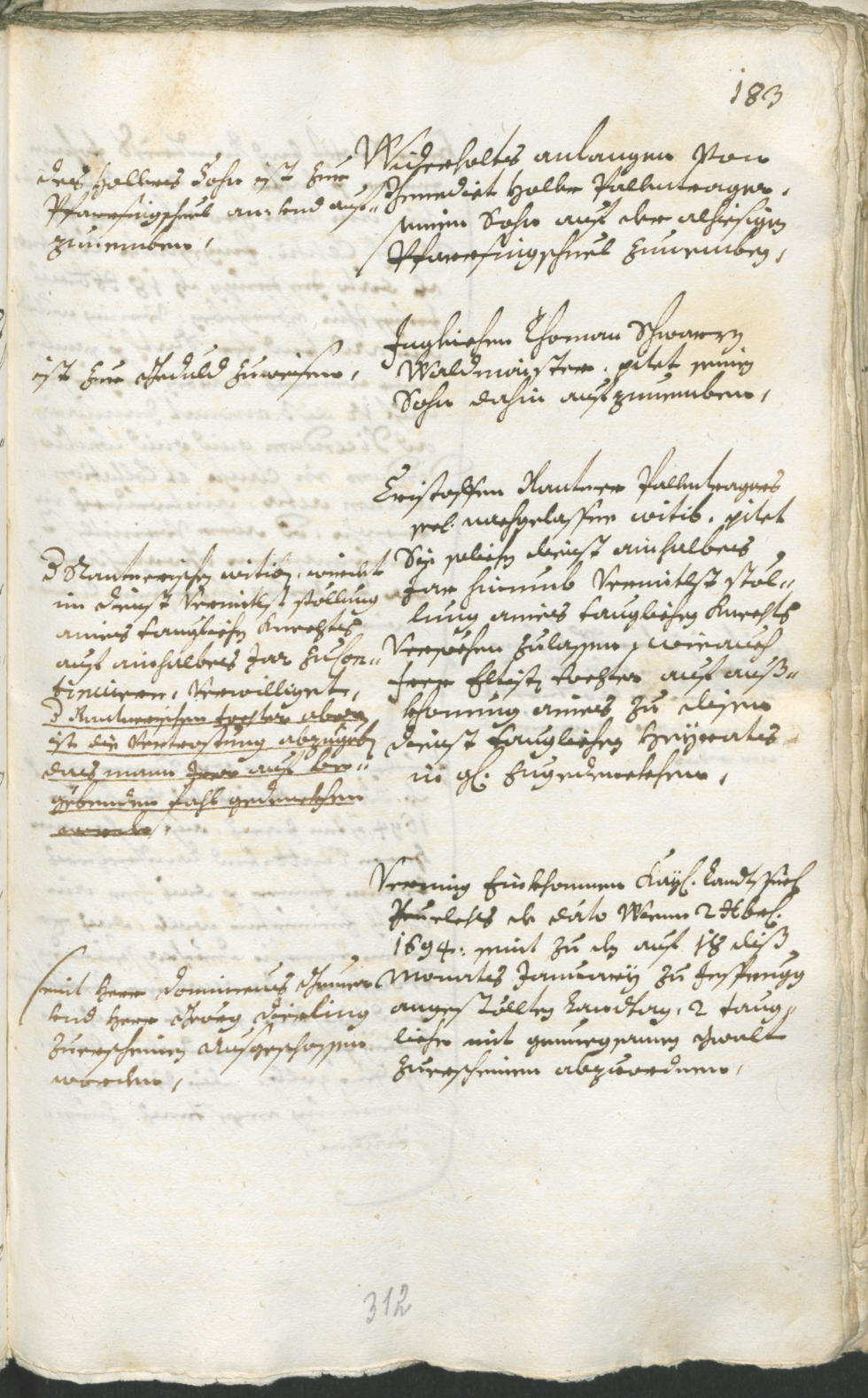 Archivio Storico della Città di Bolzano - BOhisto protocollo consiliare 1693/96 