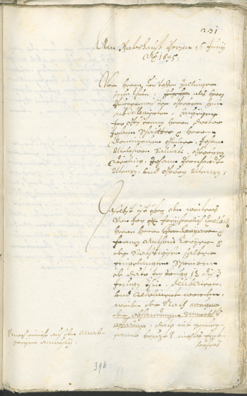 Stadtarchiv Bozen - BOhisto Ratsprotokoll 1693/96 
