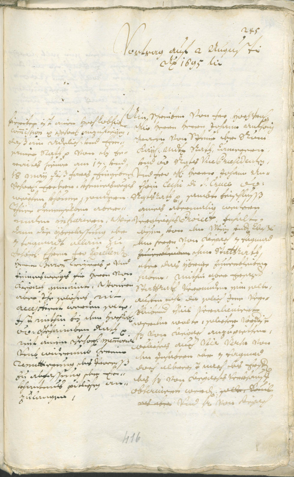 Civic Archives of Bozen-Bolzano - BOhisto Ratsprotokoll 1693/96 