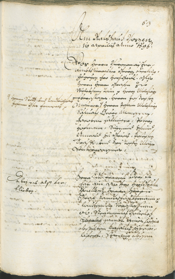 Stadtarchiv Bozen - BOhisto Ratsprotokoll 1696/99 