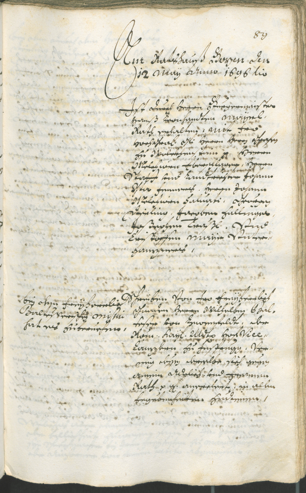 Stadtarchiv Bozen - BOhisto Ratsprotokoll 1696/99 