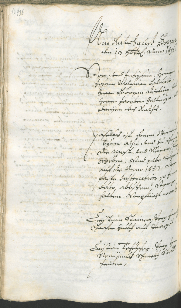 Civic Archives of Bozen-Bolzano - BOhisto Ratsprotokoll 1696/99 