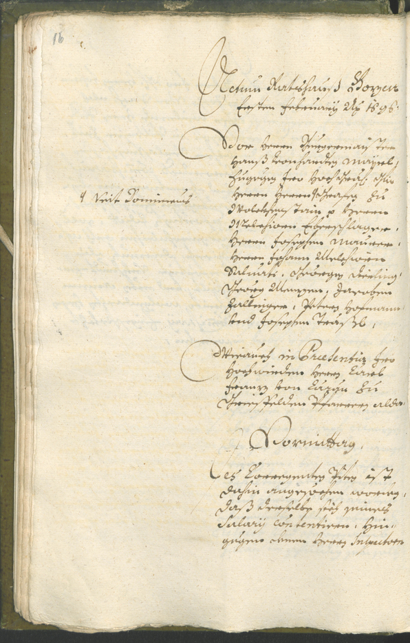 Stadtarchiv Bozen - BOhisto Ratsprotokoll 1696/99 