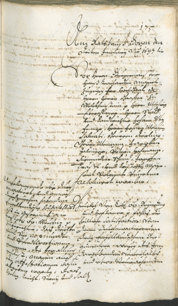 Stadtarchiv Bozen - BOhisto Ratsprotokoll 1696/99 