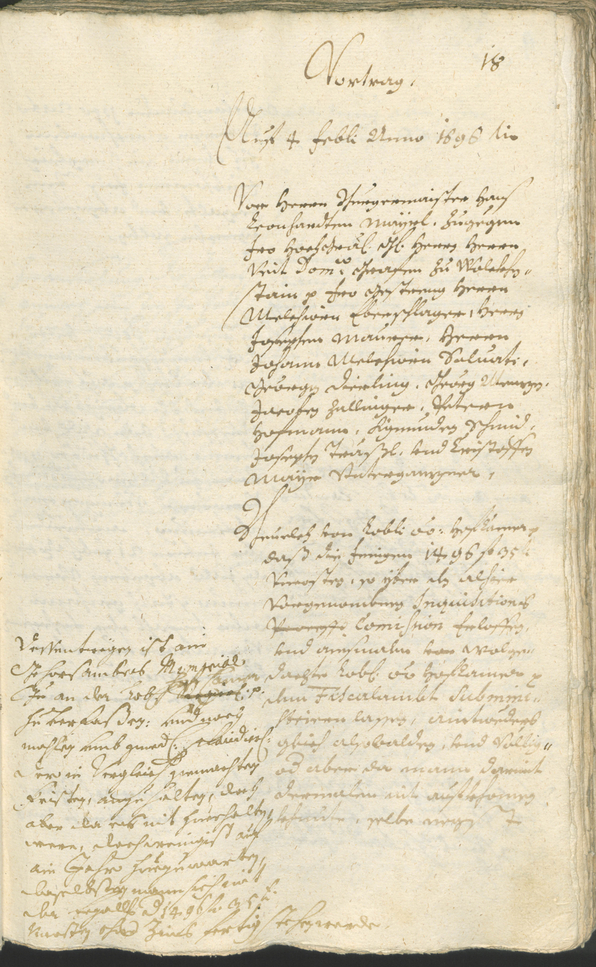 Civic Archives of Bozen-Bolzano - BOhisto Ratsprotokoll 1696/99 