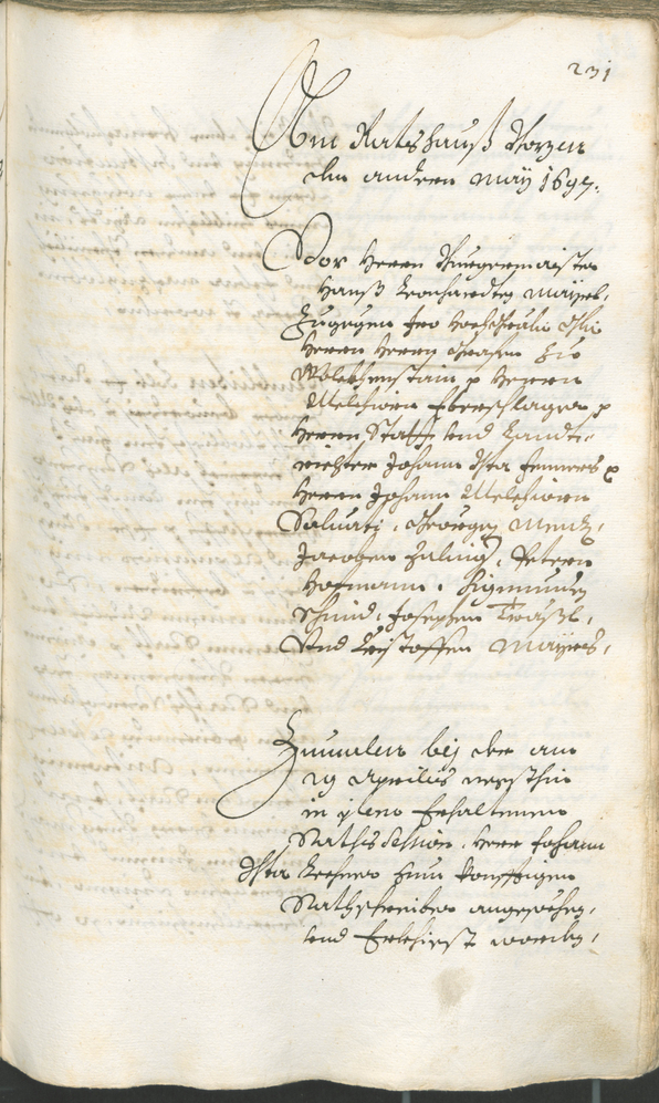 Stadtarchiv Bozen - BOhisto Ratsprotokoll 1696/99 