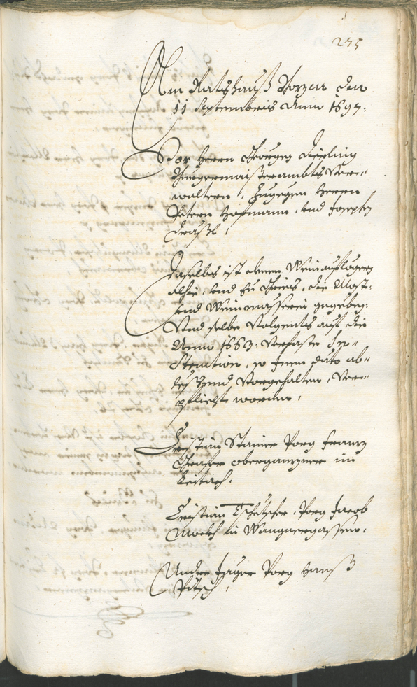 Stadtarchiv Bozen - BOhisto Ratsprotokoll 1696/99 