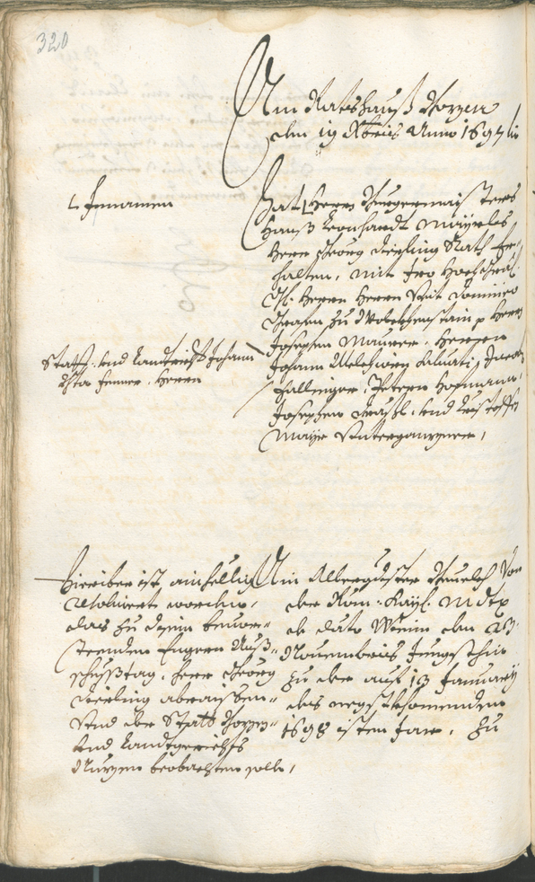 Stadtarchiv Bozen - BOhisto Ratsprotokoll 1696/99 