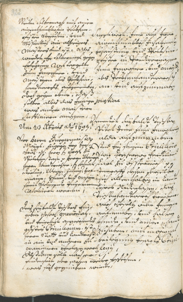 Stadtarchiv Bozen - BOhisto Ratsprotokoll 1696/99 