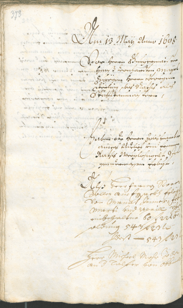 Stadtarchiv Bozen - BOhisto Ratsprotokoll 1696/99 