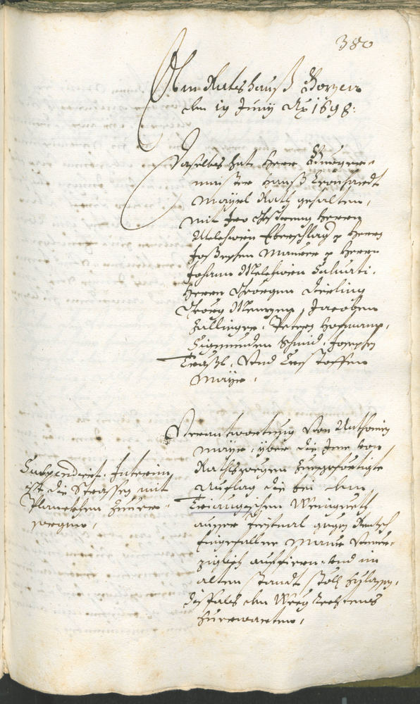 Stadtarchiv Bozen - BOhisto Ratsprotokoll 1696/99 