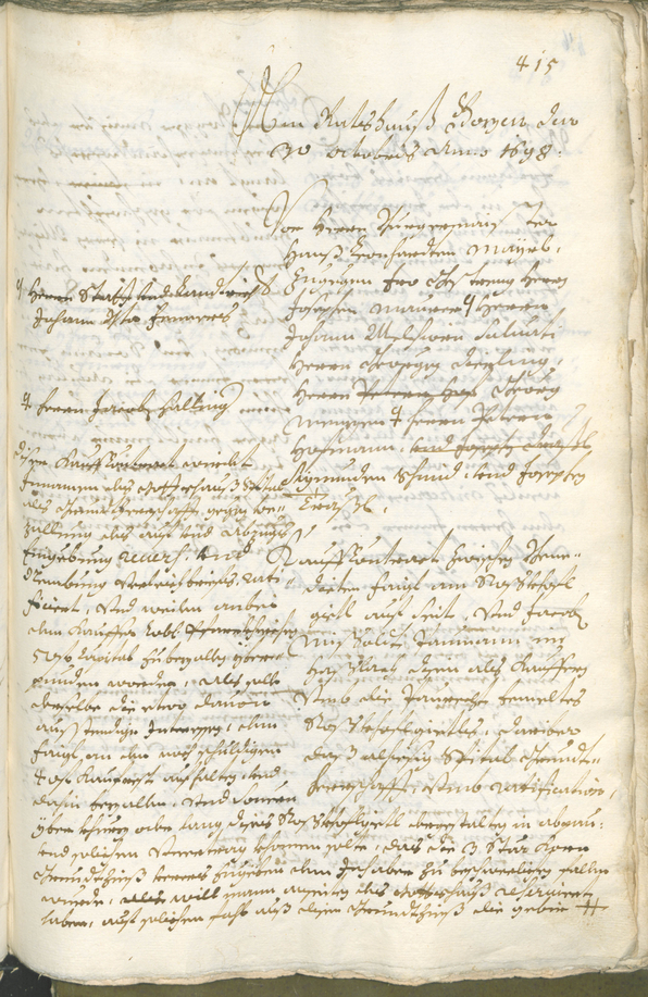 Civic Archives of Bozen-Bolzano - BOhisto Ratsprotokoll 1696/99 