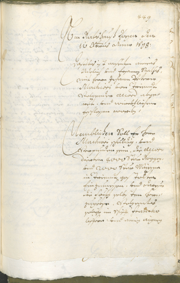 Civic Archives of Bozen-Bolzano - BOhisto Ratsprotokoll 1696/99 