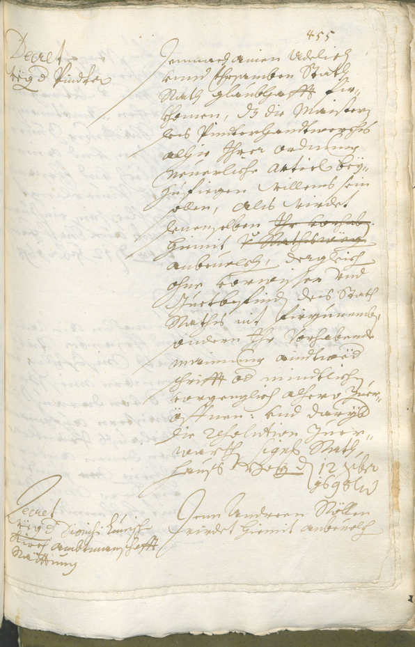 Civic Archives of Bozen-Bolzano - BOhisto Ratsprotokoll 1696/99 