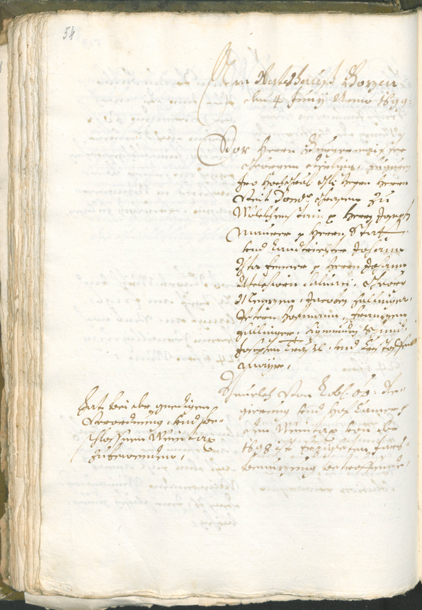 Stadtarchiv Bozen - BOhisto Ratsprotokoll 1699/1702 