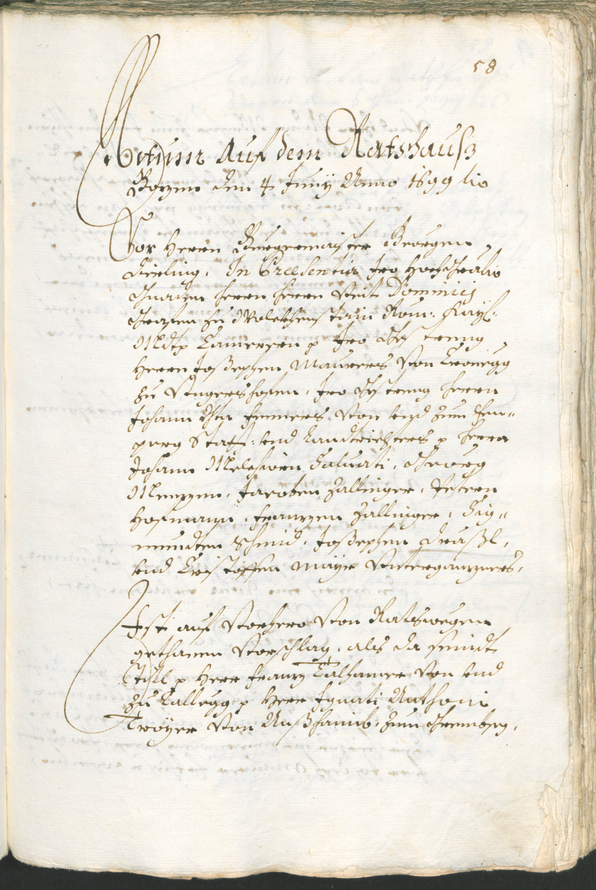 Stadtarchiv Bozen - BOhisto Ratsprotokoll 1699/1702 