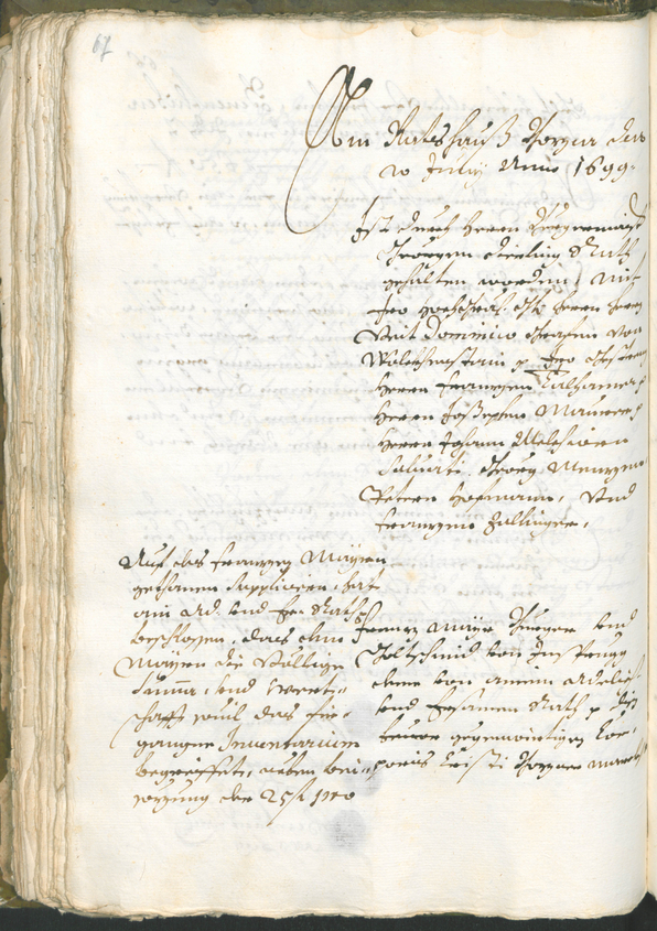 Stadtarchiv Bozen - BOhisto Ratsprotokoll 1699/1702 