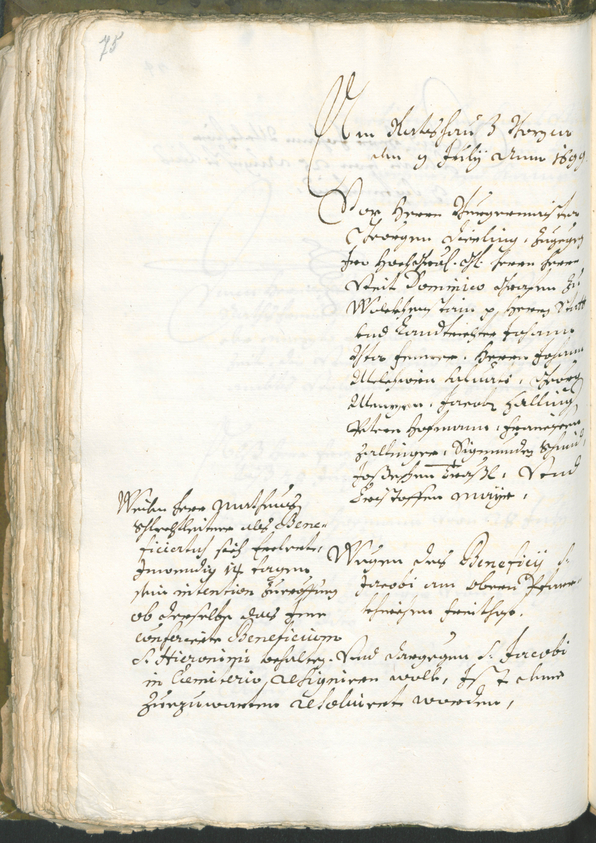 Stadtarchiv Bozen - BOhisto Ratsprotokoll 1699/1702 