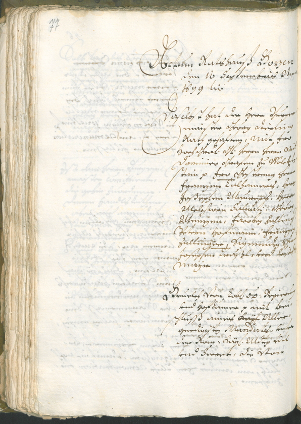 Civic Archives of Bozen-Bolzano - BOhisto Ratsprotokoll 1699/1702 