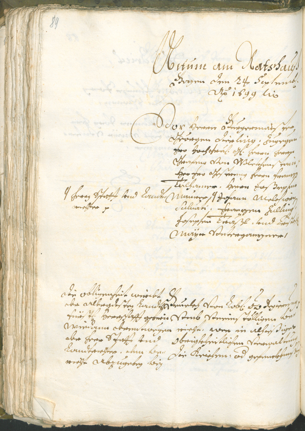 Stadtarchiv Bozen - BOhisto Ratsprotokoll 1699/1702 