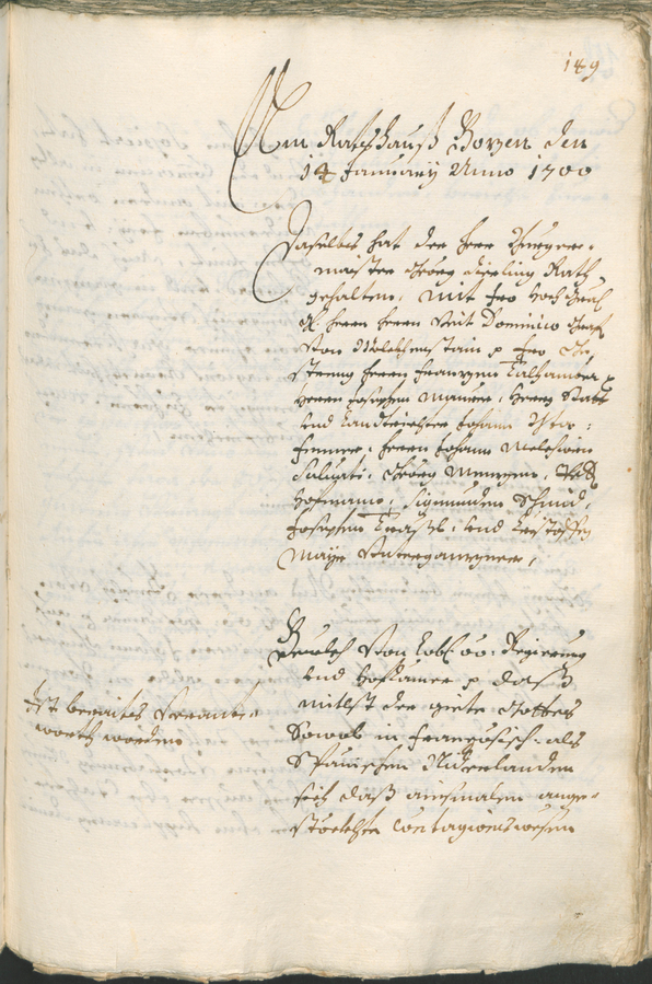 Civic Archives of Bozen-Bolzano - BOhisto Ratsprotokoll 1699/1702 