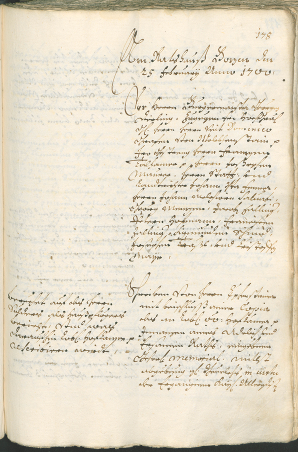 Civic Archives of Bozen-Bolzano - BOhisto Ratsprotokoll 1699/1702 