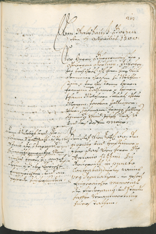 Civic Archives of Bozen-Bolzano - BOhisto Ratsprotokoll 1699/1702 