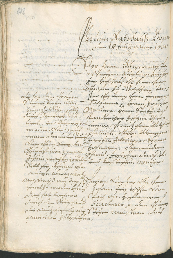 Civic Archives of Bozen-Bolzano - BOhisto Ratsprotokoll 1699/1702 