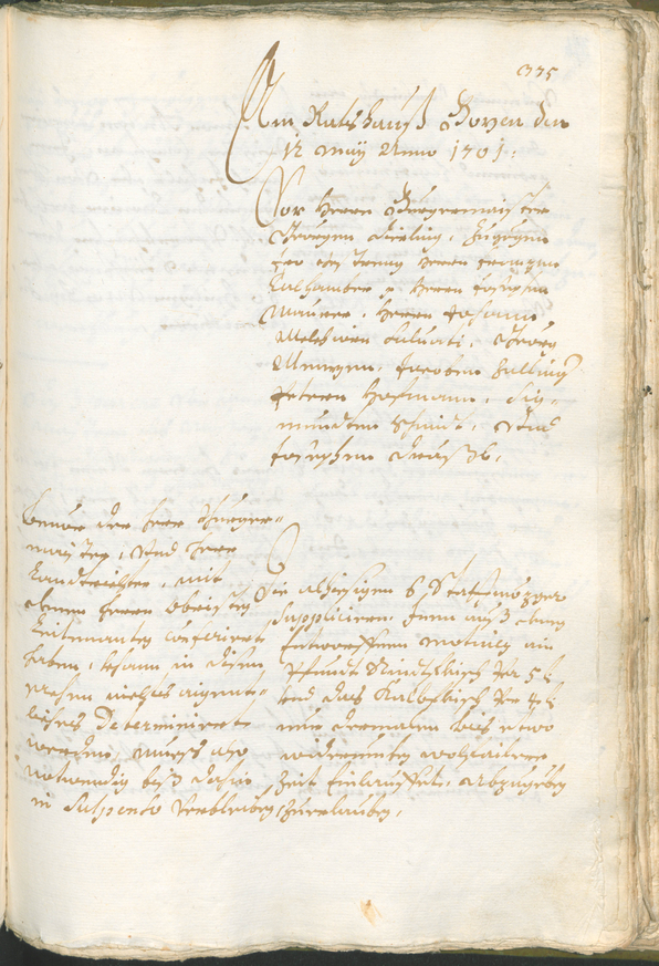 Stadtarchiv Bozen - BOhisto Ratsprotokoll 1699/1702 