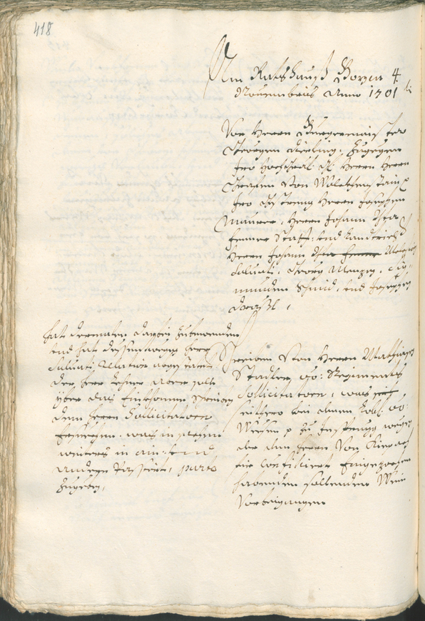 Archivio Storico della Città di Bolzano - BOhisto protocollo consiliare 1699/1702 