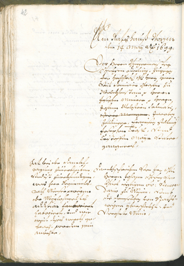 Civic Archives of Bozen-Bolzano - BOhisto Ratsprotokoll 1699/1702 