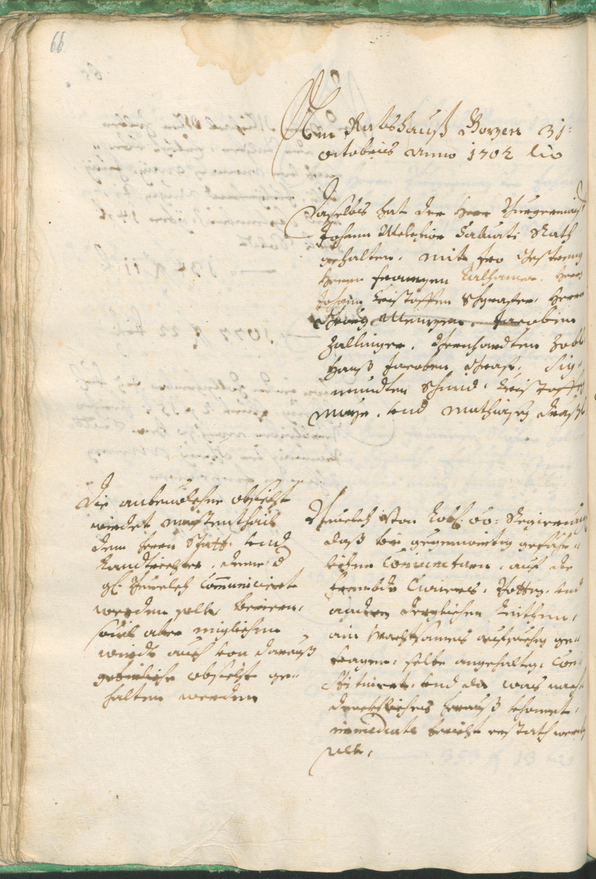 Civic Archives of Bozen-Bolzano - BOhisto Ratsprotokoll 1702/05 