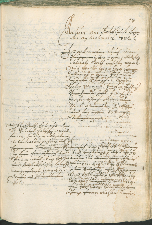 Civic Archives of Bozen-Bolzano - BOhisto Ratsprotokoll 1702/05 