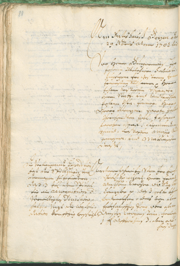 Civic Archives of Bozen-Bolzano - BOhisto Ratsprotokoll 1702/05 