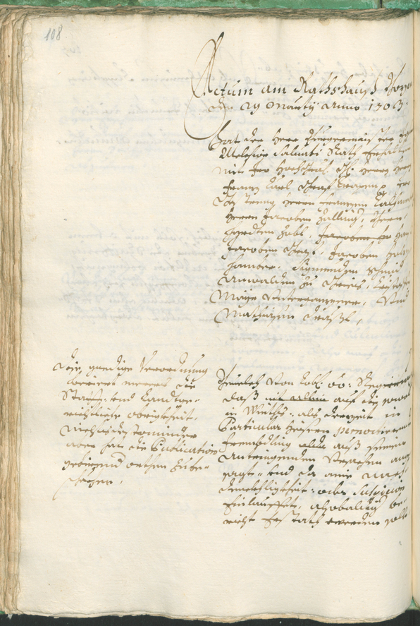 Civic Archives of Bozen-Bolzano - BOhisto Ratsprotokoll 1702/05 