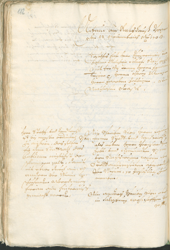 Civic Archives of Bozen-Bolzano - BOhisto Ratsprotokoll 1702/05 